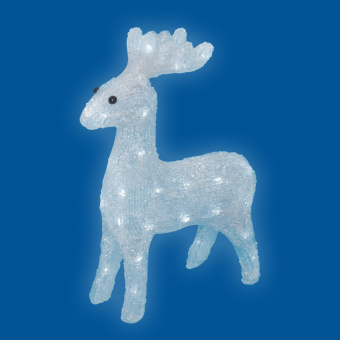 ULD-M3739-040-STA WHITE IP20 DEER Фигура светодиодная Олень. 40 светодиодов. 37x11x39 см. белый. IP20