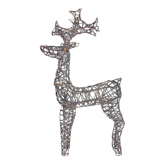 ULD-M6098-160-SBA WARM WHITE IP44 DEER-3 Фигура светодиодная каркасная Олень-3. 60х98см. 160 светодиодов. Теплый белый свет. Провод коричневый. TM Uniel