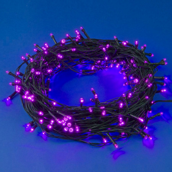 ULD-S2000-200-DGA PINK IP20 Гирлянда светодиодная. 20м. 200 светодиодов. Розовый свет. Провод зеленый. ТМ Uniel