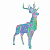 ULD-R501 220V DEER Светильник декоративный Олень. 500 светодиодов. Белый свет. Цвет корпуса радужный. TM Uniel