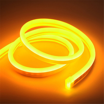 Светодиодная гибкая герметичная лента HEOН LUX 16х24 SMD 2835/120 LED 7W/м 220V желтый 